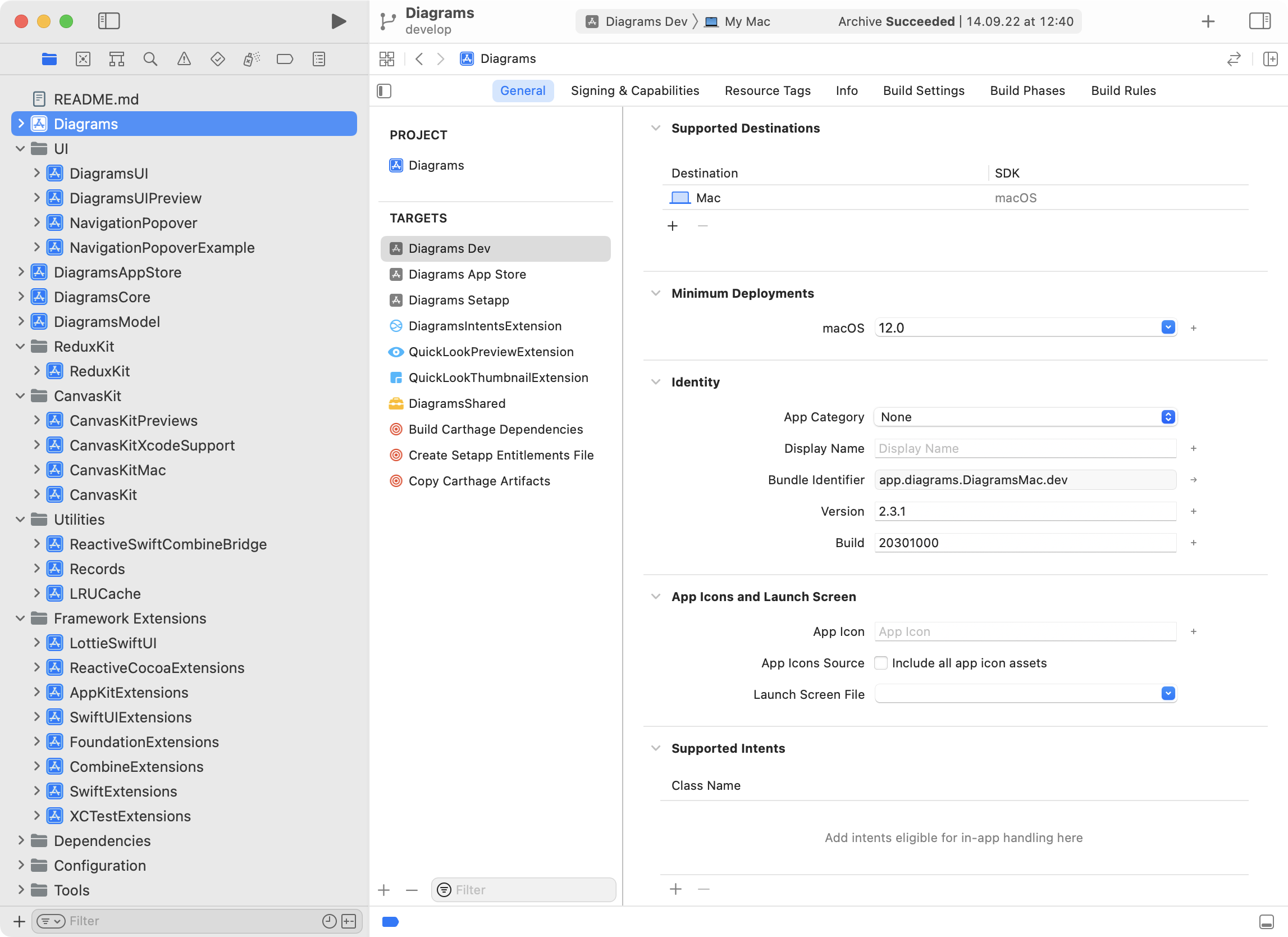 Diagrams’ Xcode Project