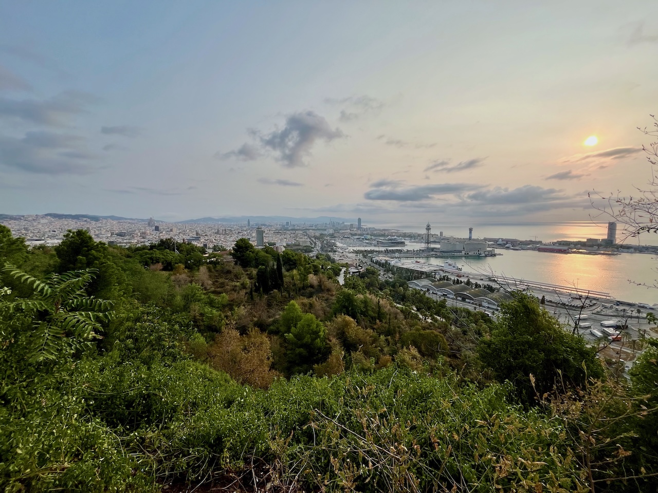 View from Montjuïc hill in Barcelona